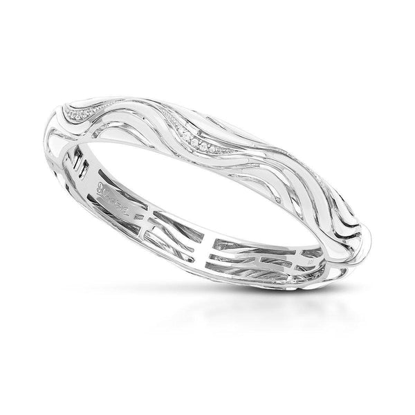 Load image into Gallery viewer, Belle Etoile Waverly Bangle - White
