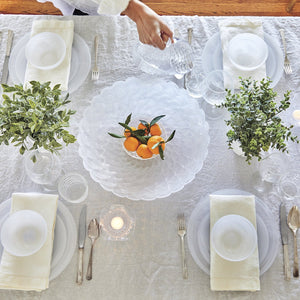 Mariposa Alabaster White Large Scallop Rim Bowl