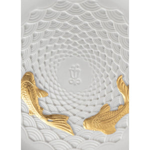 Lladro Koi Plate - Golden Luster