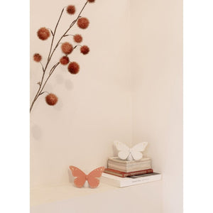 Lladro Butterfly Figurine - Golden Luster & Coral
