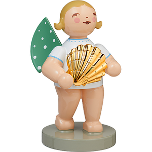 Wendt & Kuhn No 14, Discoverer, Angel with Shell, Gold-Plated  Figurine