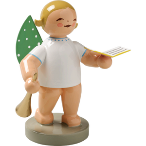 Wendt & Kuhn Angel with Songbook and Small Trumpet Figurine
