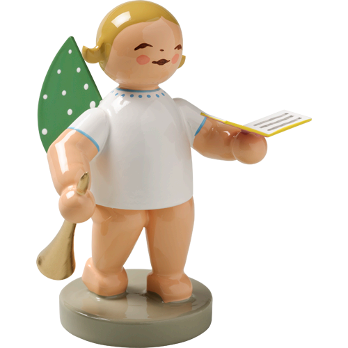 Wendt & Kuhn Angel with Songbook and Small Trumpet Figurine