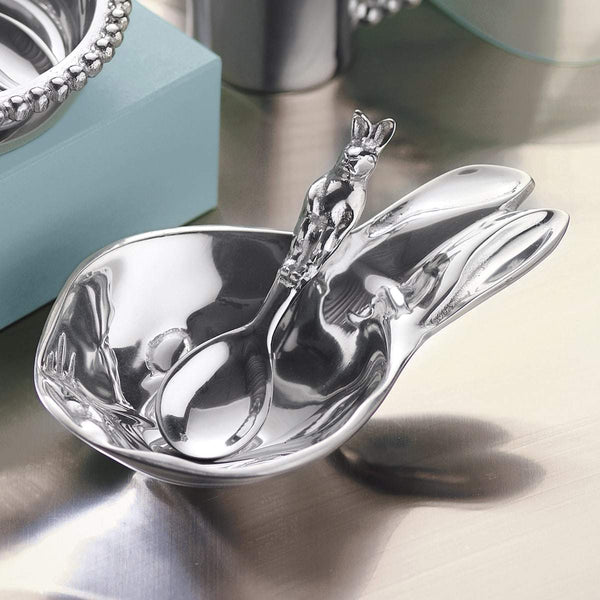 Load image into Gallery viewer, Mariposa Bunny Porringer &amp; Spoon Set
