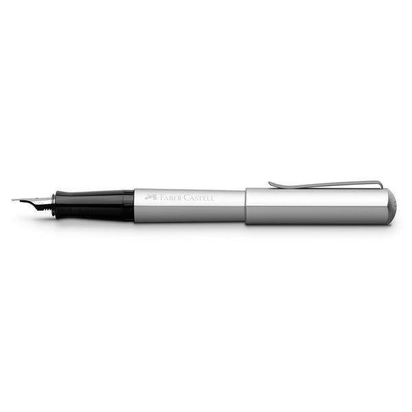 Load image into Gallery viewer, Faber-Castell Hexo Gift Tin with Fountain Pen and Ballpoint - Silver
