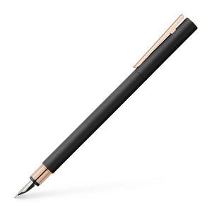 Faber-Castell NEO Slim Fountain Pen, Black Matte and Rose Gold