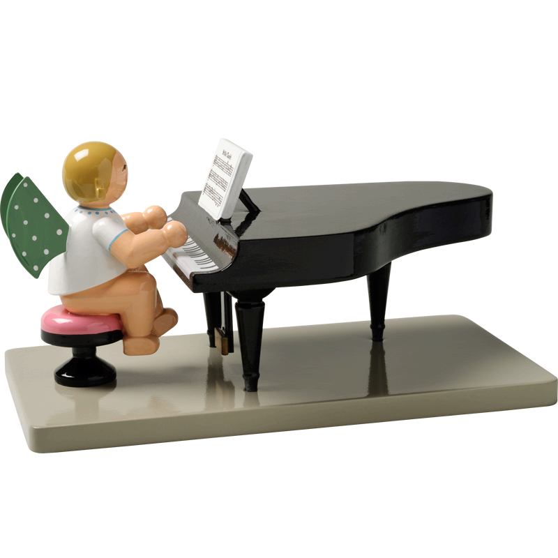 Wendt & Kuhn Angel at Grand Piano, Closed Figurine