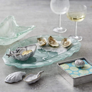 Mariposa Ceramic Oyster and Spoon Set