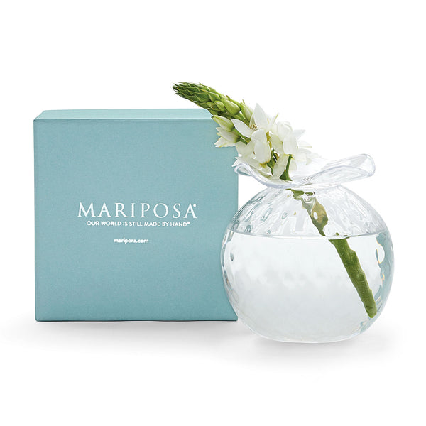Load image into Gallery viewer, Mariposa Clear Pineapple Textured Bud Vase
