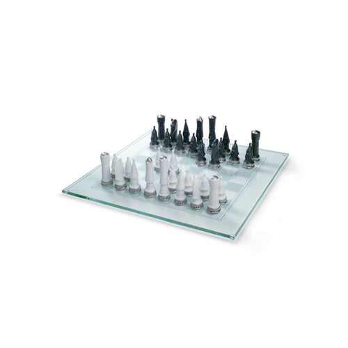 Lladro Chess Set - Silver Lustre