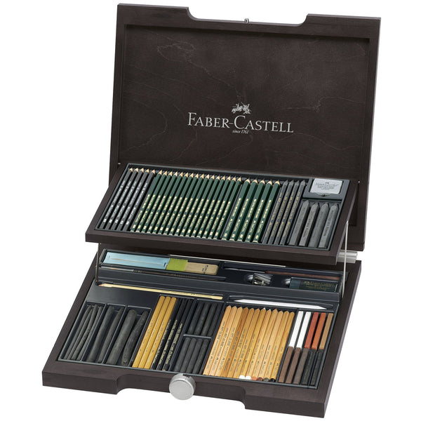 Load image into Gallery viewer, Faber-Castell Pitt® Monochrome Assortment - Wood Case of 77
