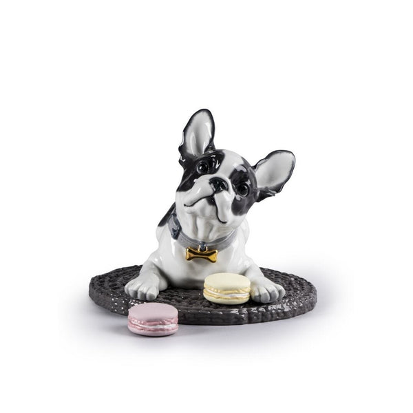 Load image into Gallery viewer, Lladro French Bulldog with Macarons Dog Figurine
