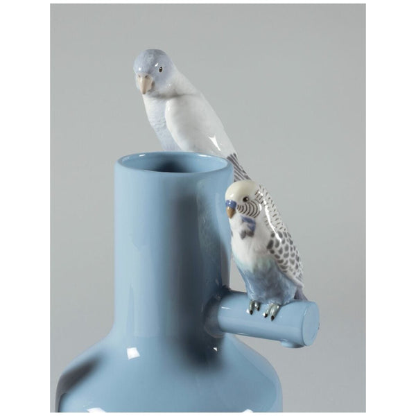 Load image into Gallery viewer, Lladro Parrot Parade Vase - Blue
