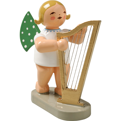 Wendt & Kuhn Angel with Large Harp Figurine