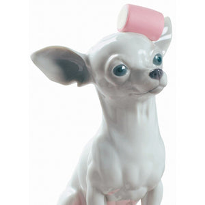 Lladro Chihuahua with Marshmallows Dog Figurine