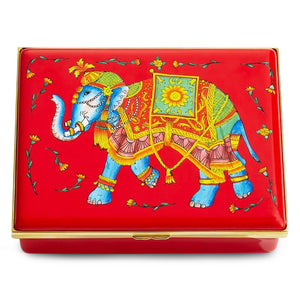 Halcyon Days "Ceremonial Indian Elephant Prestige" Enamel Box