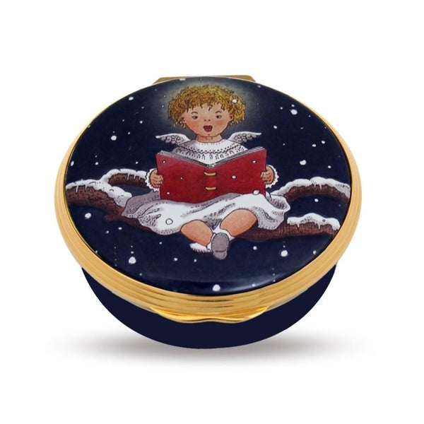Load image into Gallery viewer, Halcyon Days &quot;Cherub Singing&quot; Enamel Box
