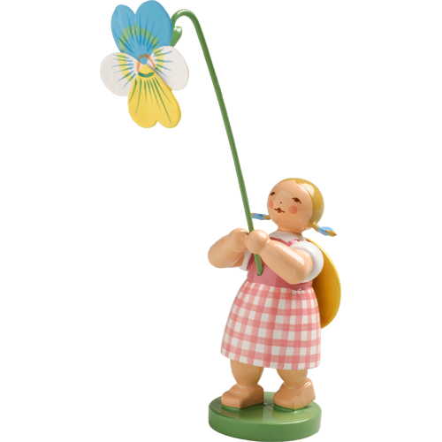 Wendt & Kuhn Girl with Pansy Figurine