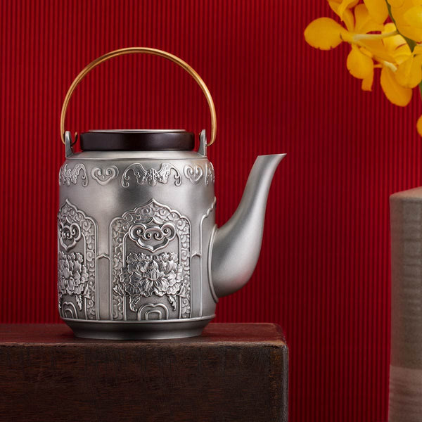 Load image into Gallery viewer, Royal Selangor Five Blessings Teapot
