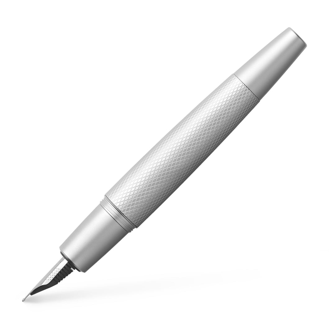 Faber-Castell e-motion Fountain Pen, Pure Silver