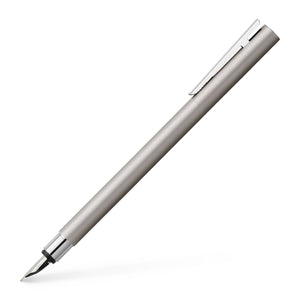 Faber-Castell NEO Slim Fountain Pen, Matte Stainless Steel