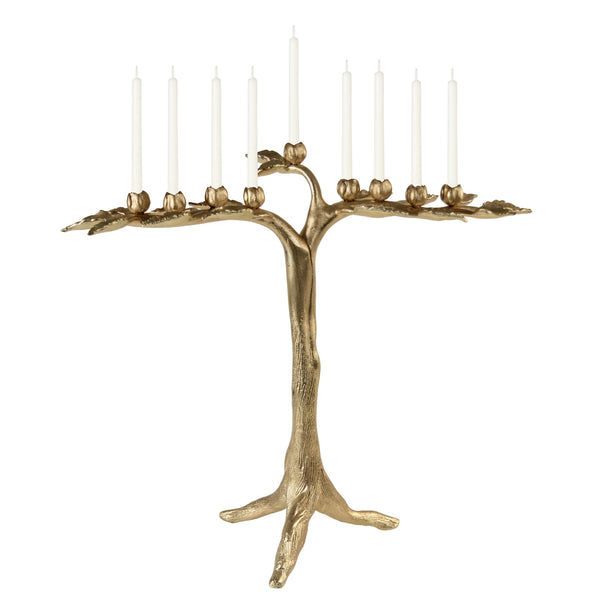 Load image into Gallery viewer, Quest Collection Golden Branch Menorah
