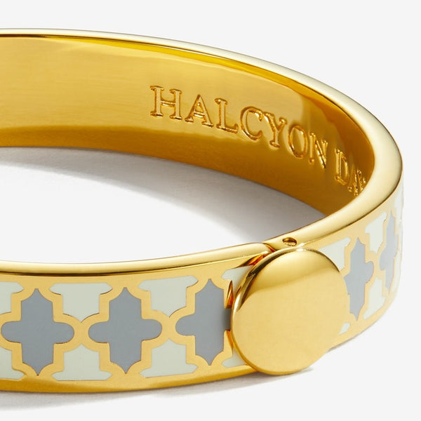 Load image into Gallery viewer, Halcyon Days &quot;Agama Cream, Grey &amp; Gold&quot; Bangle
