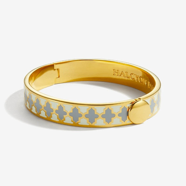 Load image into Gallery viewer, Halcyon Days &quot;Agama Cream, Grey &amp; Gold&quot; Bangle

