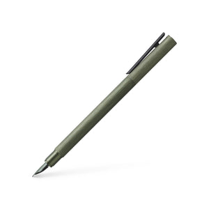 Faber-Castell NEO Slim Fountain Pen, Aluminum Olive Green