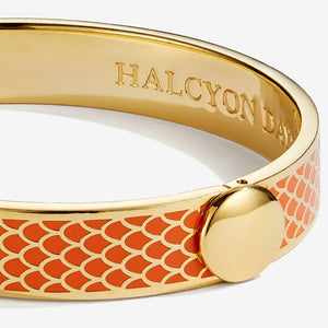Halcyon Days "Salamander Orange & Gold" Bangle