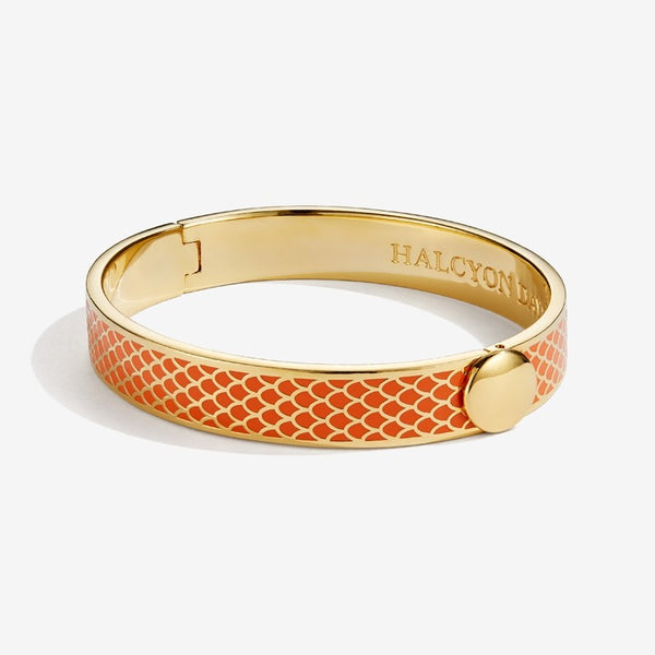 Load image into Gallery viewer, Halcyon Days "Salamander Orange &amp; Gold" Bangle
