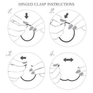 Halcyon Days "Skinny Pave Button Black & Gold" Bangle