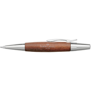 Faber-Castell e-motion Wood and Chrome Ballpoint Pen - Brown