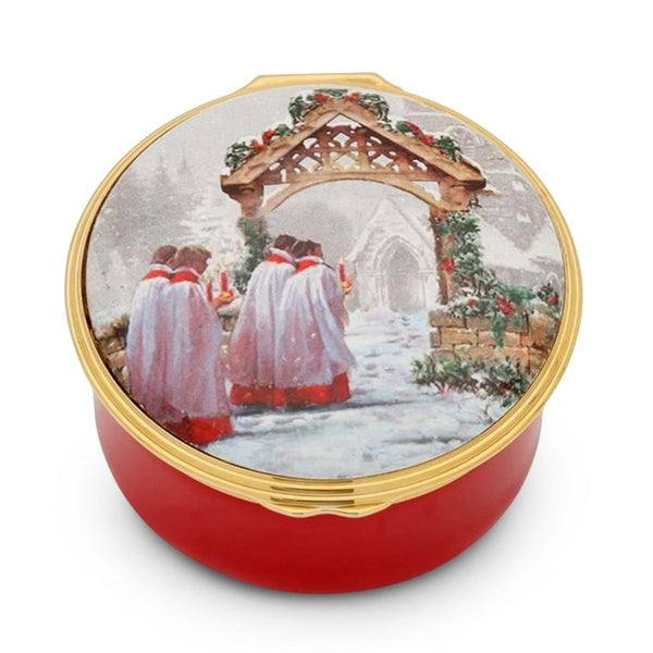 Load image into Gallery viewer, Halcyon Days &quot;O Come All Ye Faithful - Christmas Morning&quot; Musical Box
