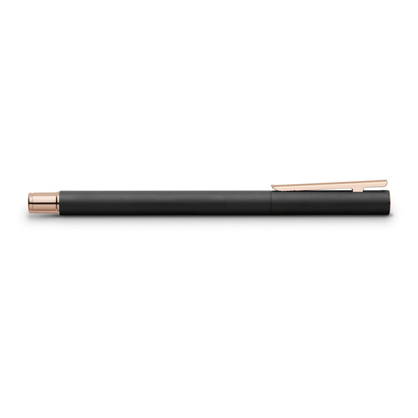 Load image into Gallery viewer, Faber-Castell NEO Slim Rollerball Pen - Black Matte and Rose Gold
