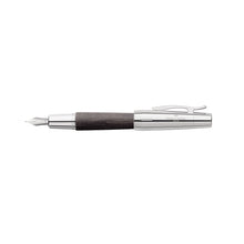 Load image into Gallery viewer, Faber-Castell e-motion Fountain Pen, Wood and Chrome Black