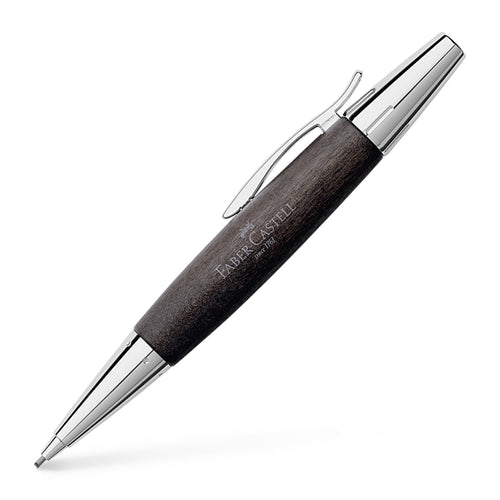 Faber-Castell e-motion Wood and Chrome Propelling Pencil - Black