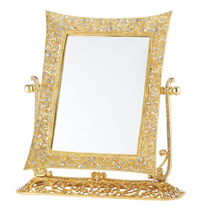 Olivia Riegel Gold Windsor Magnified Standing Mirror