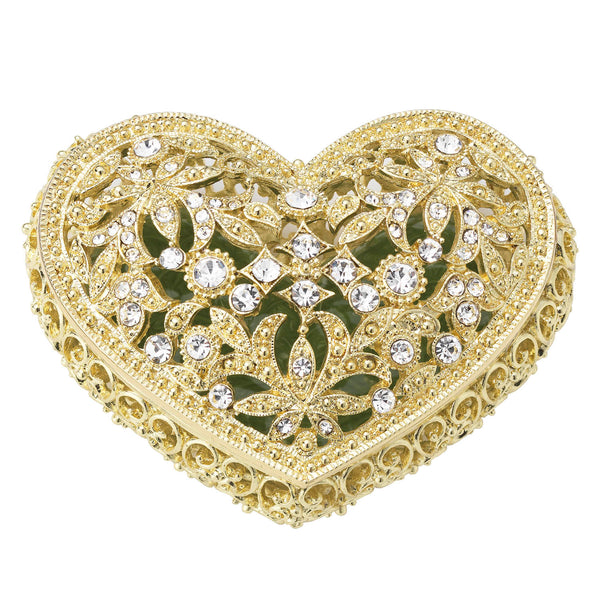 Load image into Gallery viewer, Olivia Riegel Gold Luxembourg Heart Box
