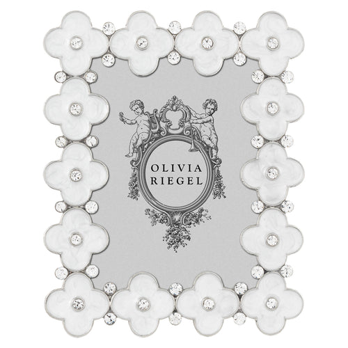 Olivia Riegel White Enamel Clover 2.5