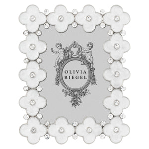 Olivia Riegel White Enamel Clover 2.5" x 3.5" Frame