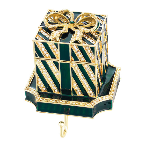 Load image into Gallery viewer, Olivia Riegel Green Gift Box Stocking Holder
