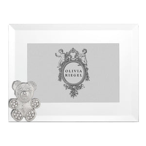 Olivia Riegel Silver Teddy Bear 4" x 6" Frame