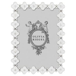 Olivia Riegel White Enamel Clover 5" x 7" Frame