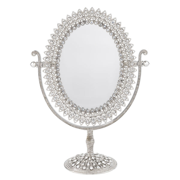Load image into Gallery viewer, Olivia Riegel Oval Magnified Standing Mirror
