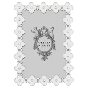 Olivia Riegel White Enamel Clover 4" x 6" Frame