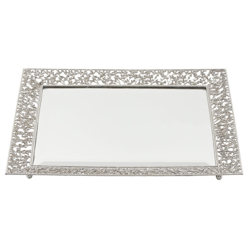 Olivia Riegel Silver Isadora Beveled Mirror Tray
