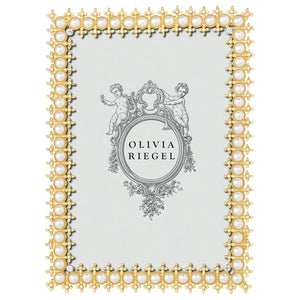 Olivia Riegel Gold Crystal & Pearl 5" x 7" Frame