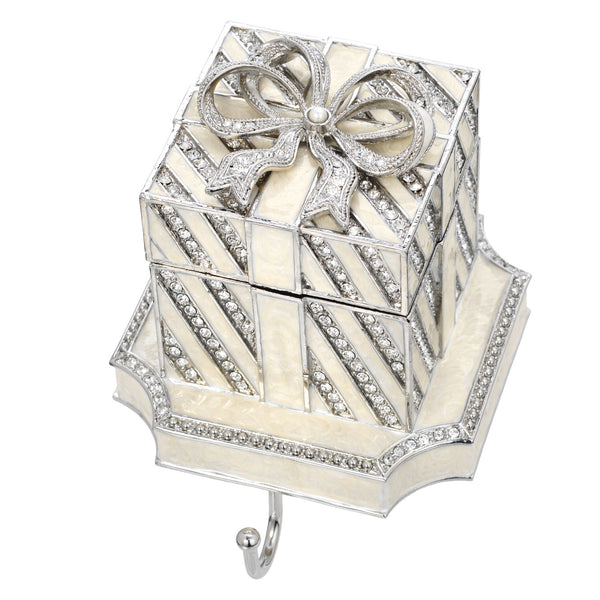 Load image into Gallery viewer, Olivia Riegel White Gift Box Stocking Holder
