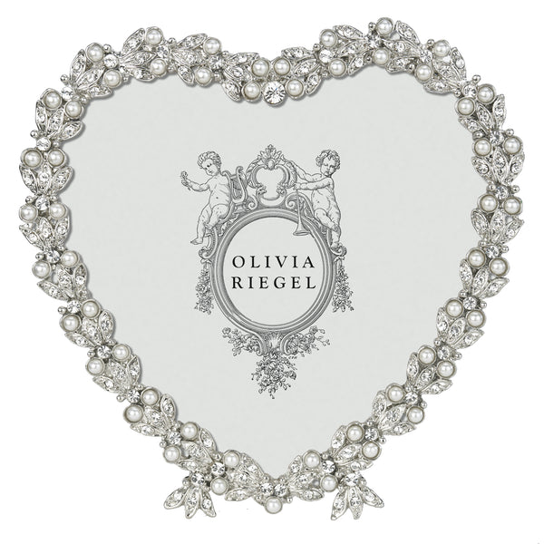 Load image into Gallery viewer, Olivia Riegel Silver Contessa Heart 3.5&quot; Frame
